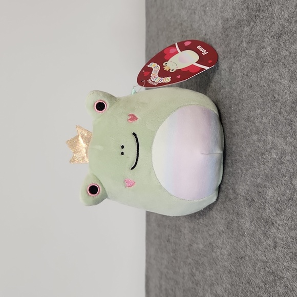 Fenra 6" Squishmallow stuffed animal Pastel Valentines Day Frog with crown - Picture 1 of 5